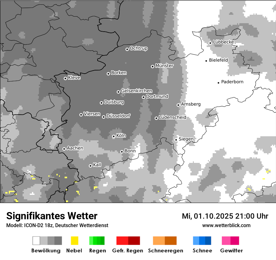 Modellkarten Signifikantes Wetter