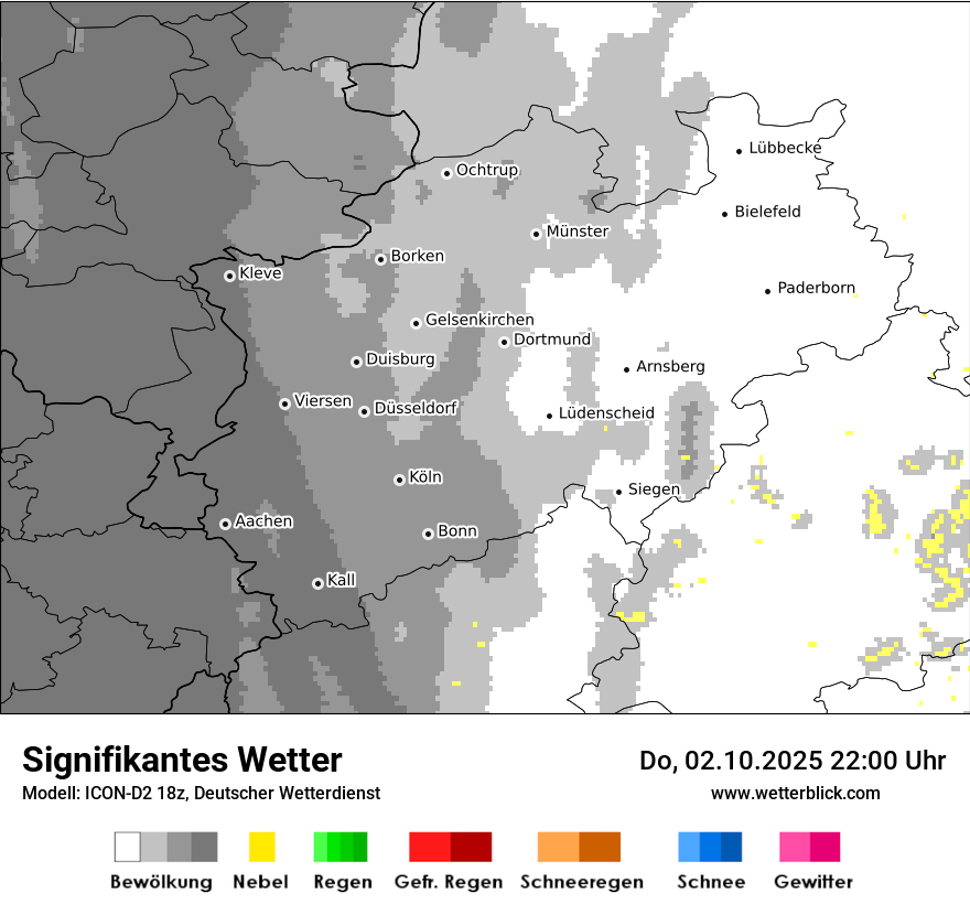 Modellkarten Signifikantes Wetter