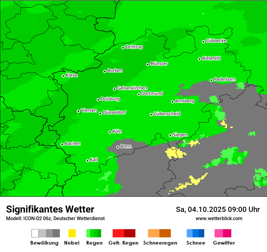 Modellkarten Signifikantes Wetter