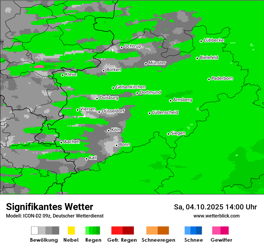 Modellkarten Signifikantes Wetter