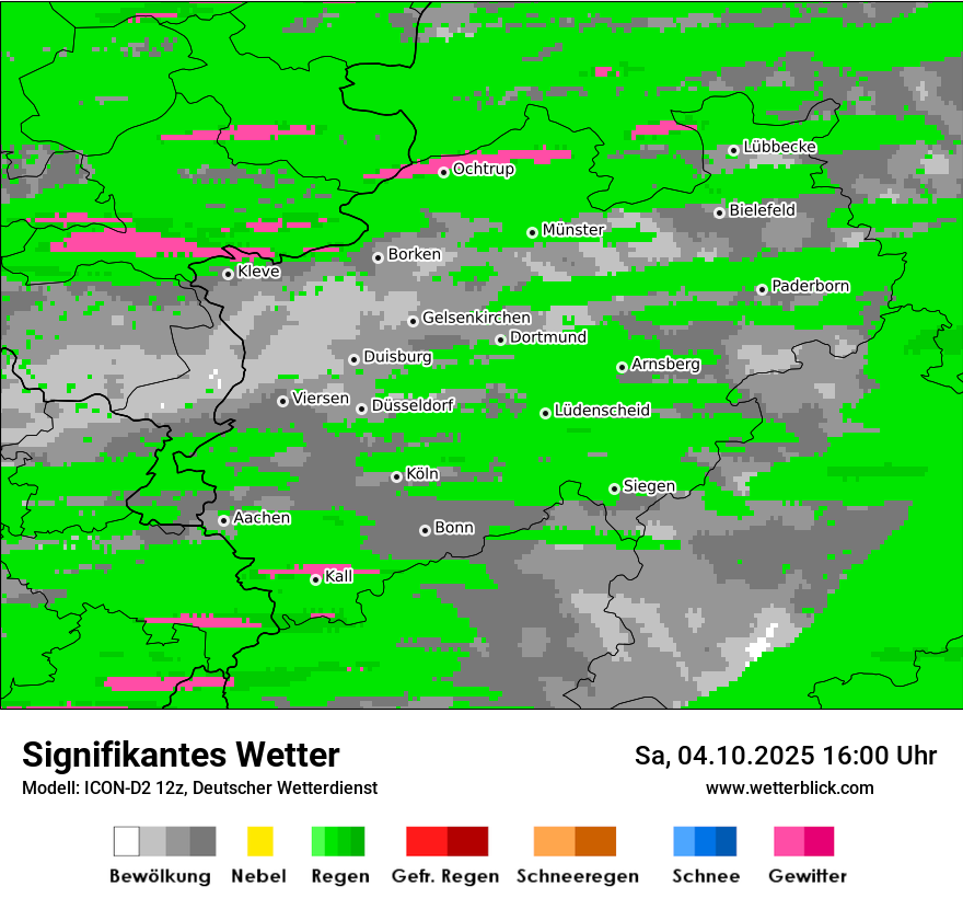 Modellkarten Signifikantes Wetter