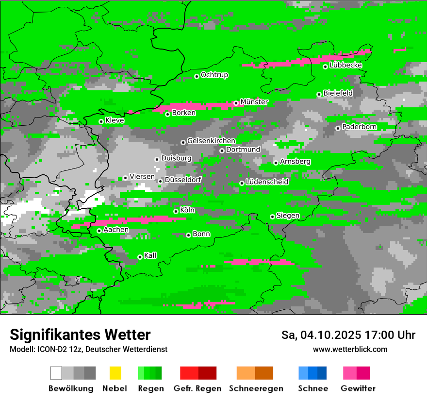 Modellkarten Signifikantes Wetter