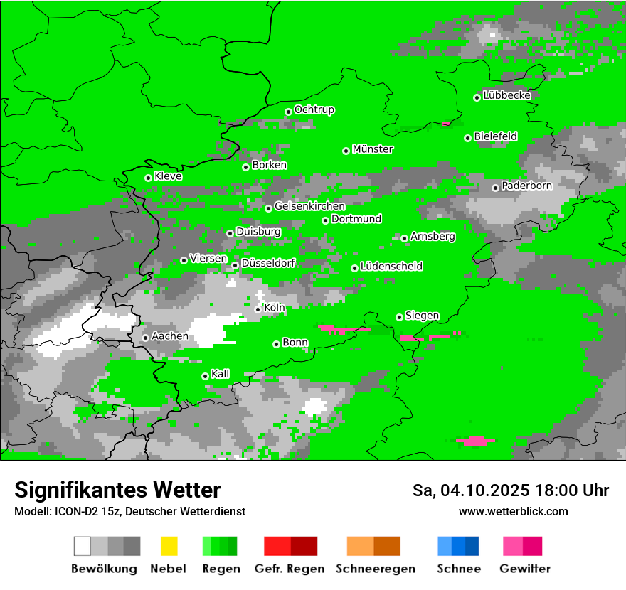 Modellkarten Signifikantes Wetter