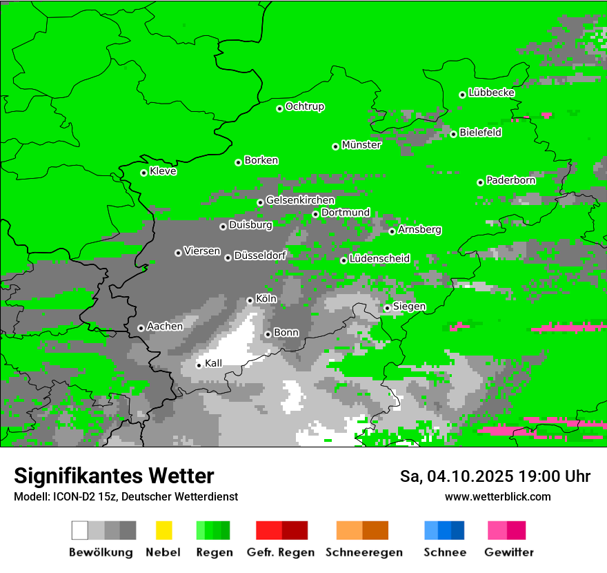 Modellkarten Signifikantes Wetter