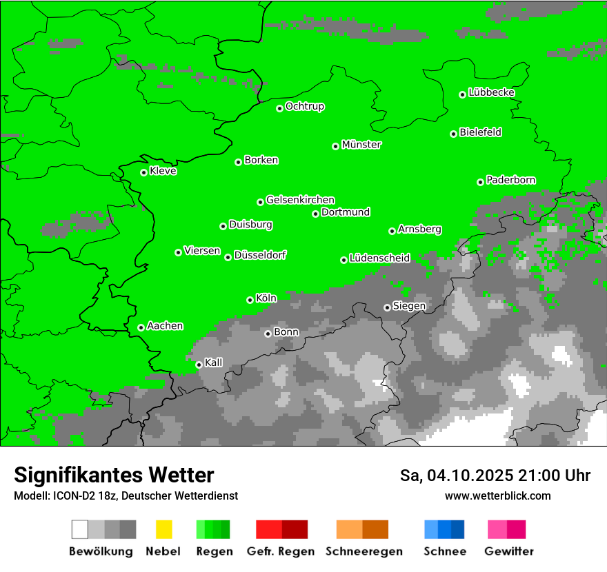 Modellkarten Signifikantes Wetter