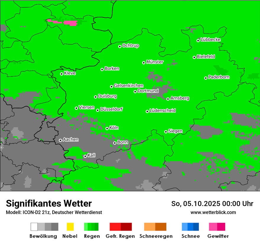 Modellkarten Signifikantes Wetter