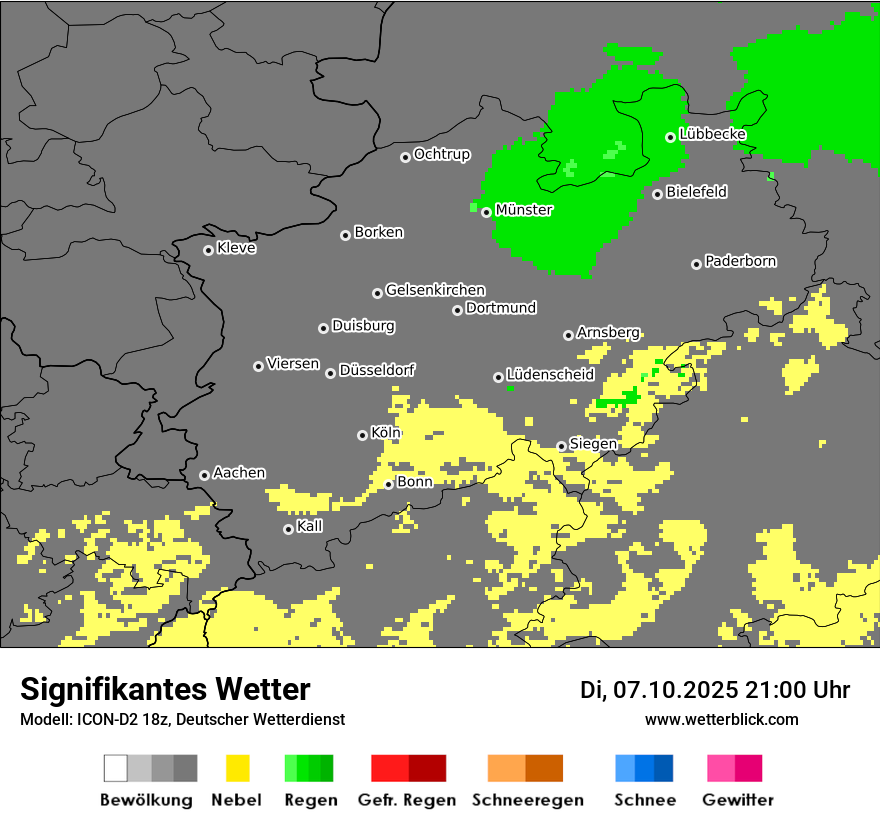 Modellkarten Signifikantes Wetter