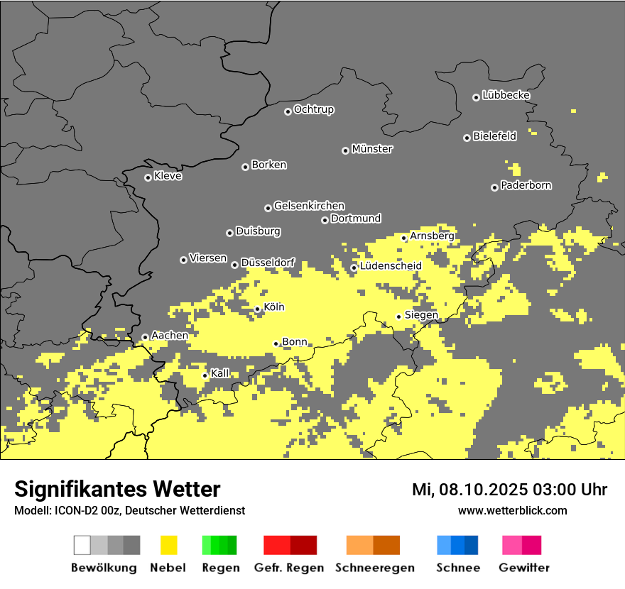 Modellkarten Signifikantes Wetter