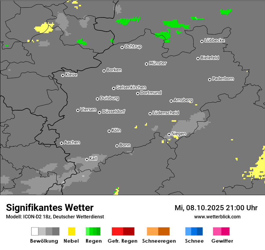 Modellkarten Signifikantes Wetter