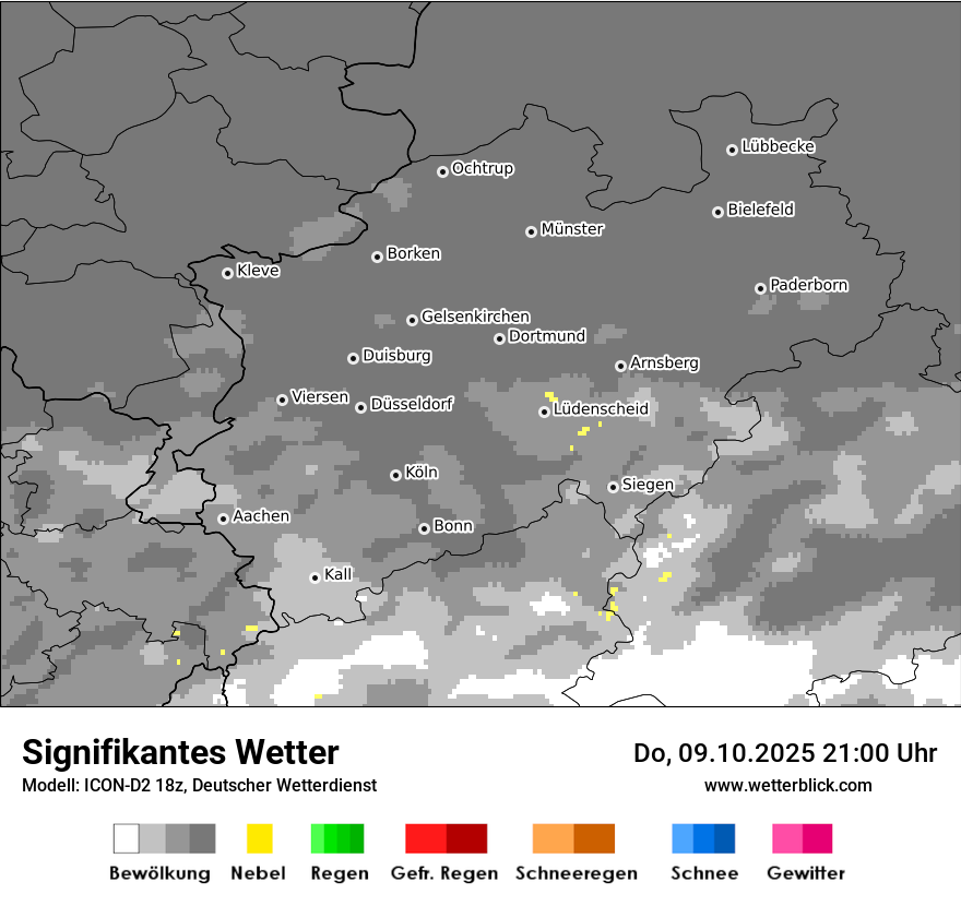 Modellkarten Signifikantes Wetter