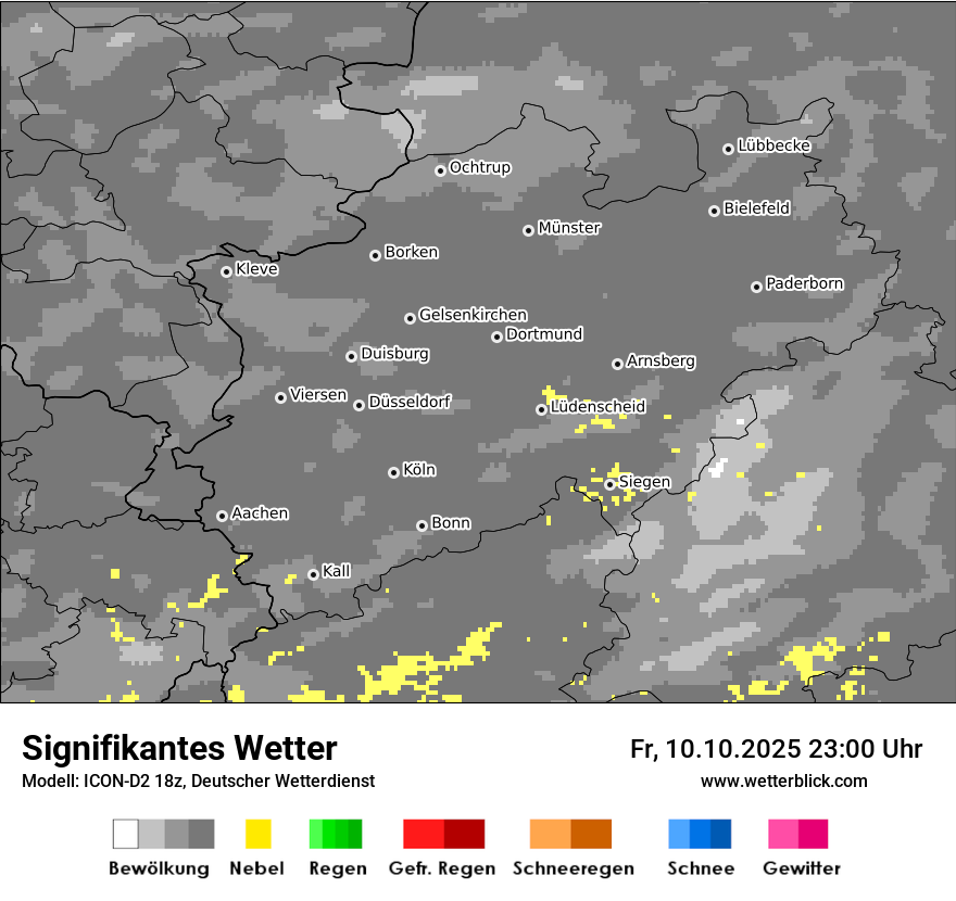 Modellkarten Signifikantes Wetter