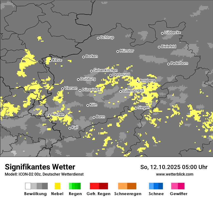 Modellkarten Signifikantes Wetter