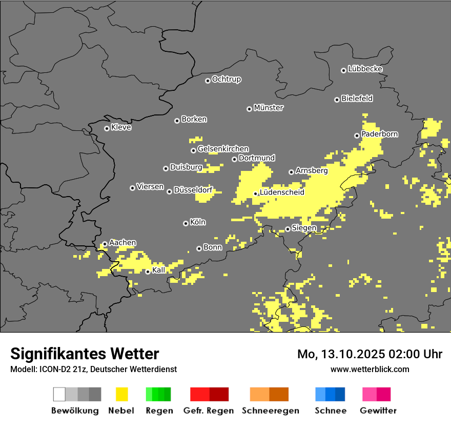 Modellkarten Signifikantes Wetter