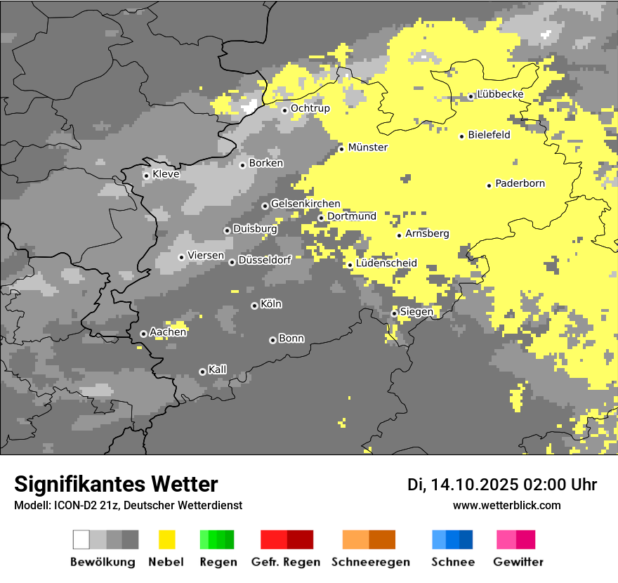Modellkarten Signifikantes Wetter