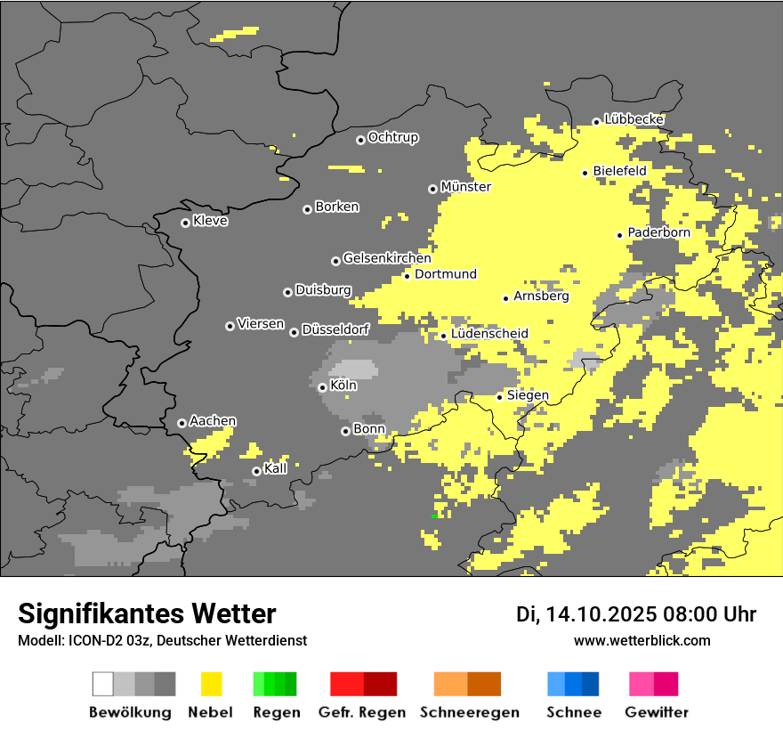 Modellkarten Signifikantes Wetter