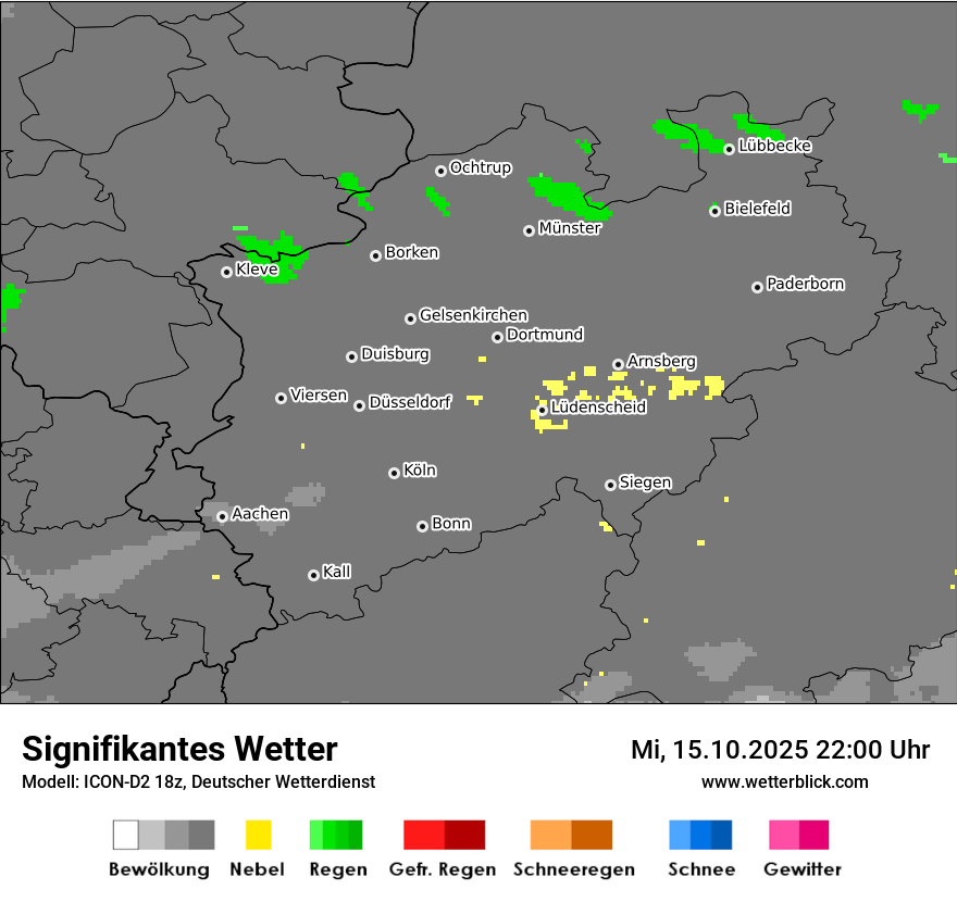 Modellkarten Signifikantes Wetter