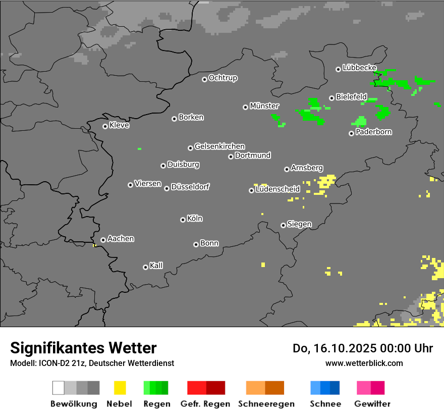 Modellkarten Signifikantes Wetter