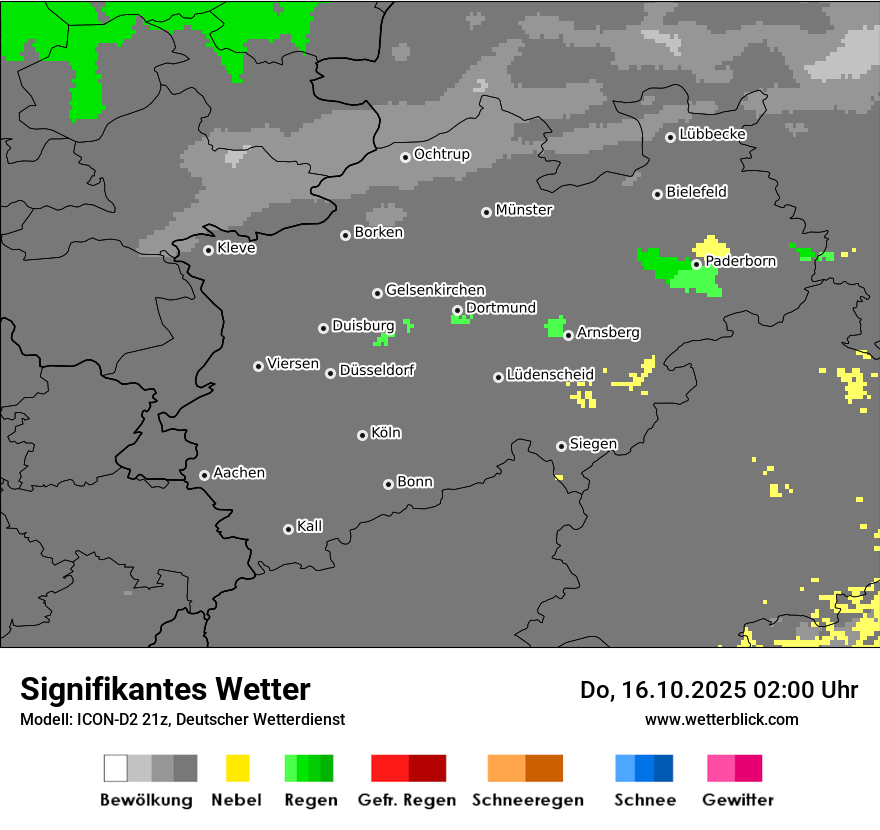 Modellkarten Signifikantes Wetter