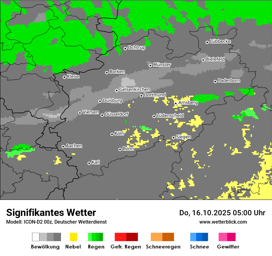 Modellkarten Signifikantes Wetter