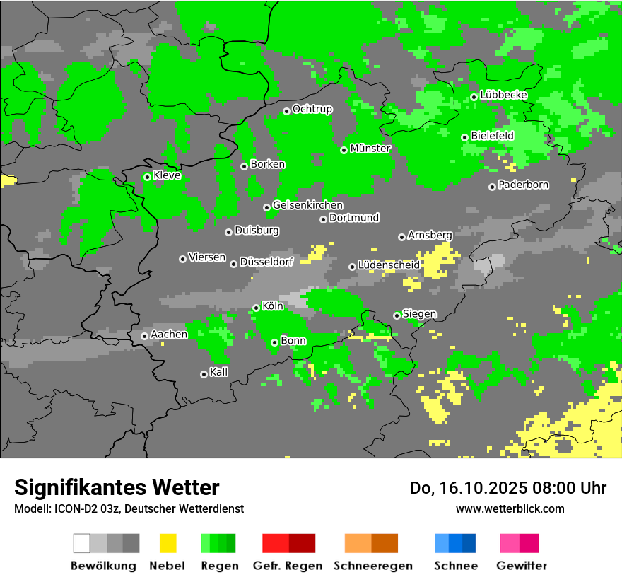 Modellkarten Signifikantes Wetter