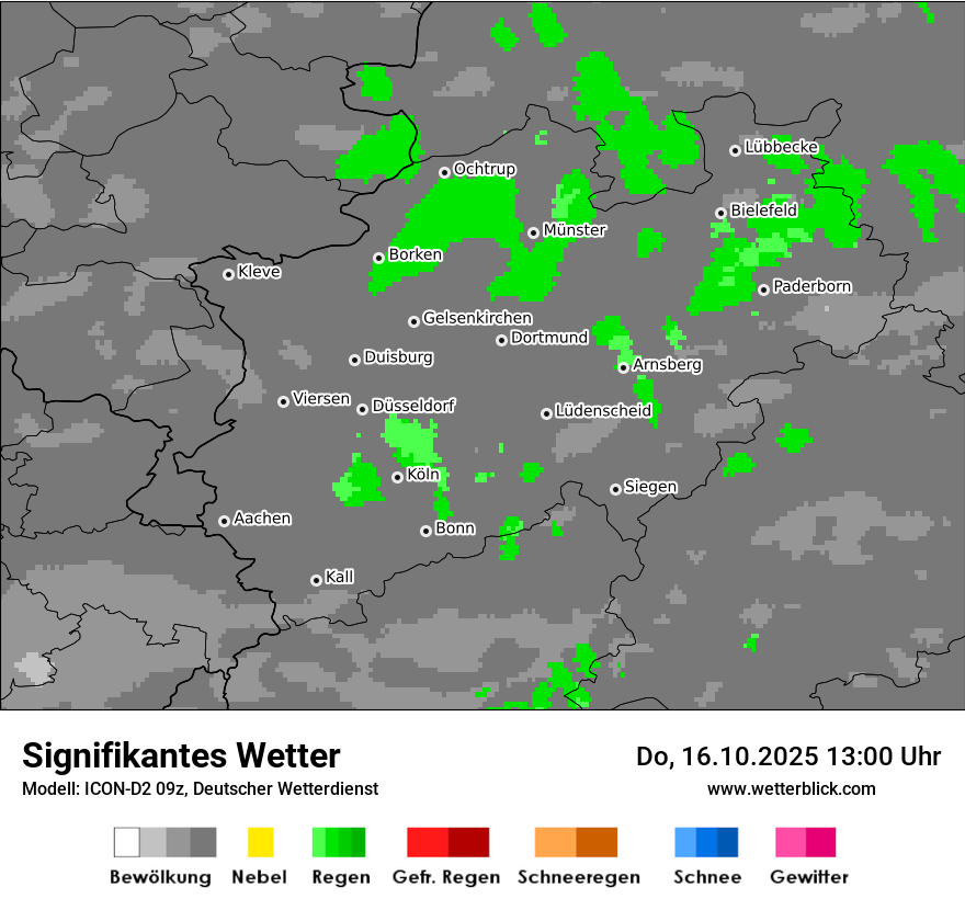 Modellkarten Signifikantes Wetter