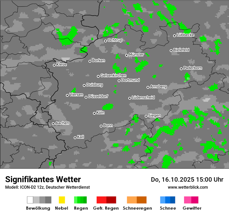 Modellkarten Signifikantes Wetter