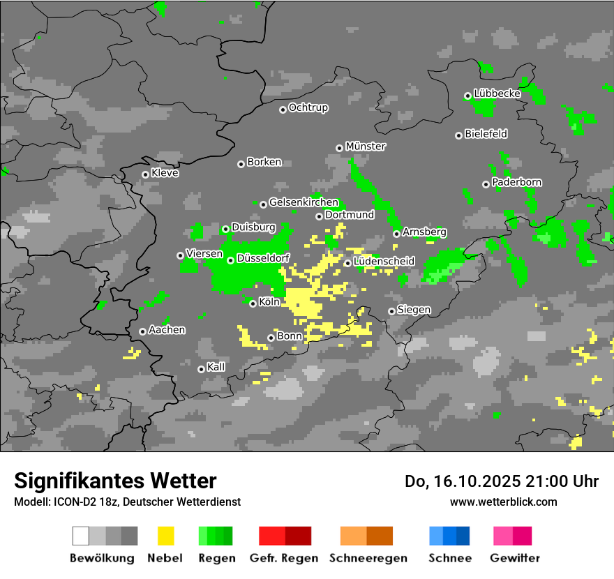 Modellkarten Signifikantes Wetter