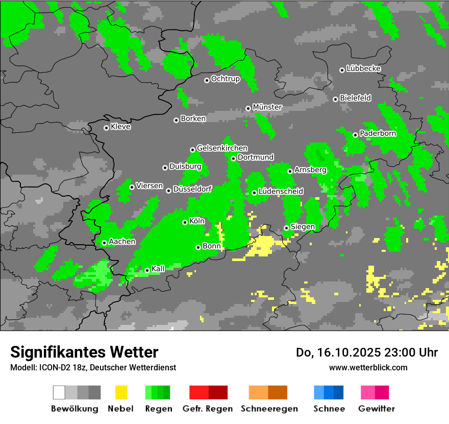 Modellkarten Signifikantes Wetter