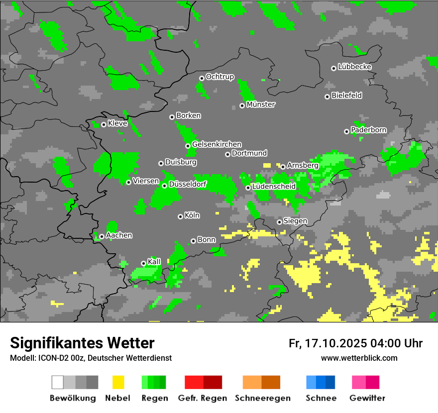 Modellkarten Signifikantes Wetter