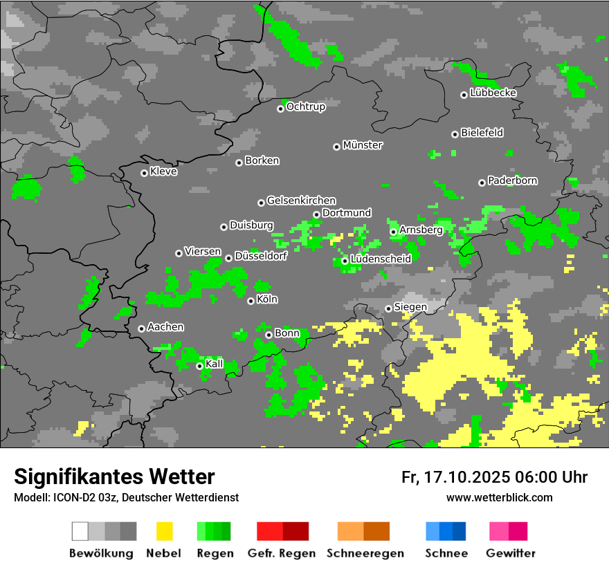 Modellkarten Signifikantes Wetter