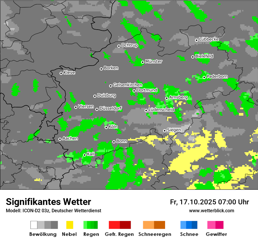 Modellkarten Signifikantes Wetter