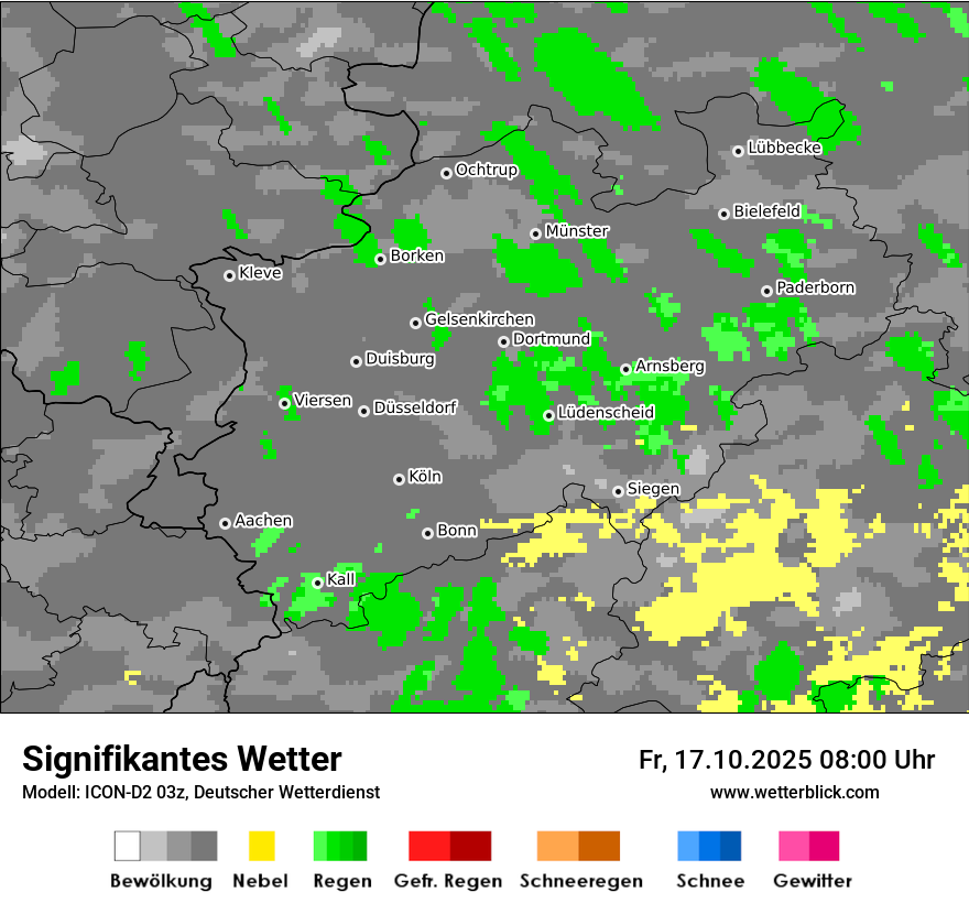 Modellkarten Signifikantes Wetter
