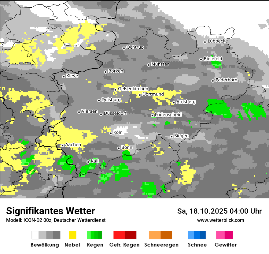 Modellkarten Signifikantes Wetter