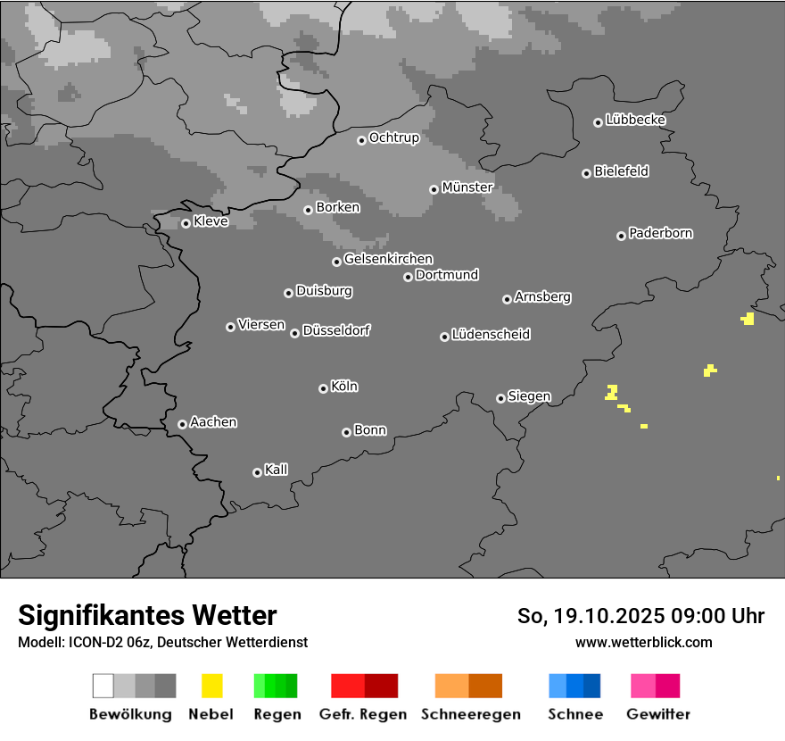 Modellkarten Signifikantes Wetter