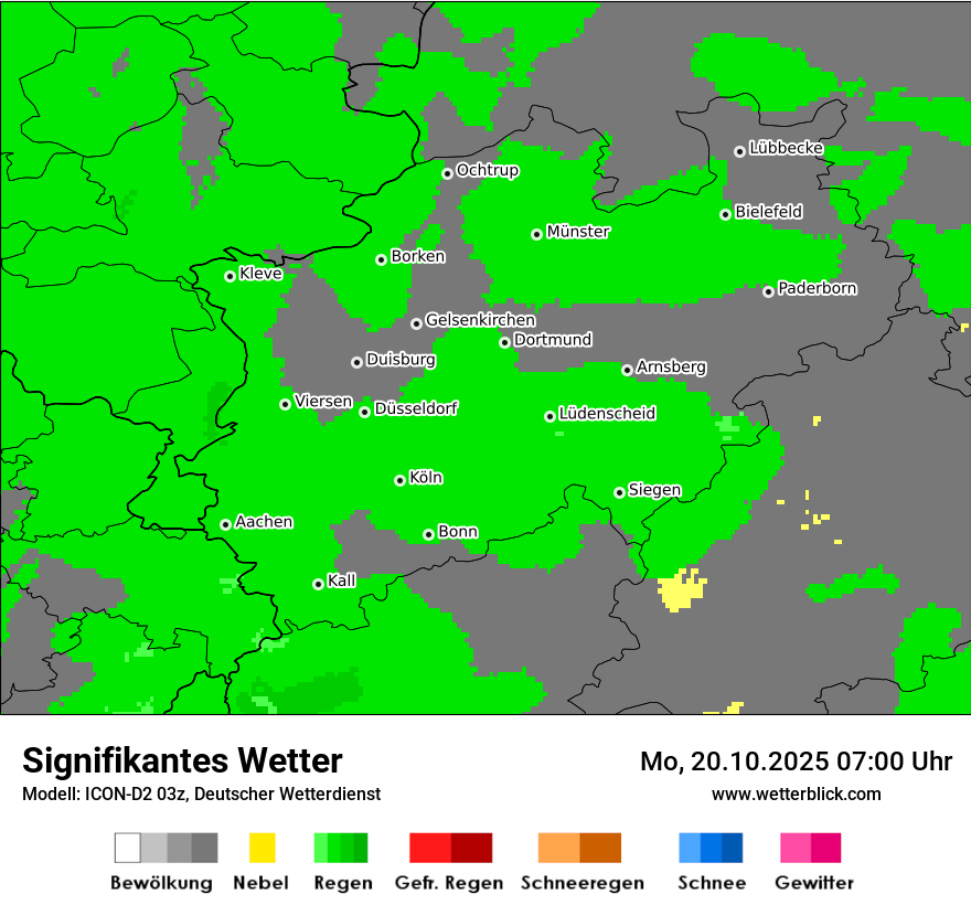 Modellkarten Signifikantes Wetter
