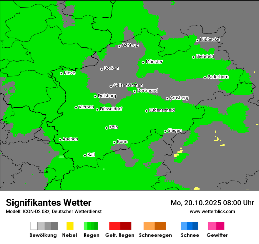 Modellkarten Signifikantes Wetter