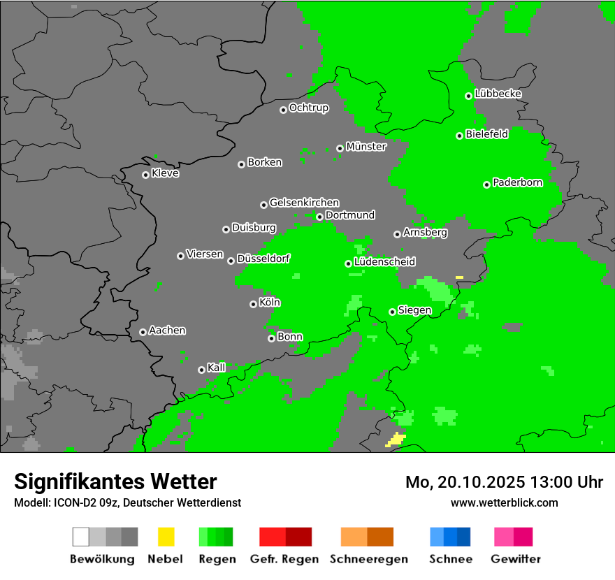 Modellkarten Signifikantes Wetter