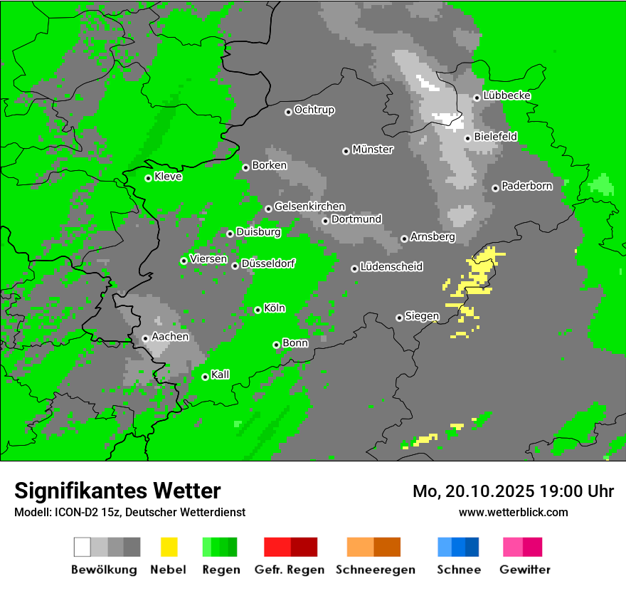 Modellkarten Signifikantes Wetter