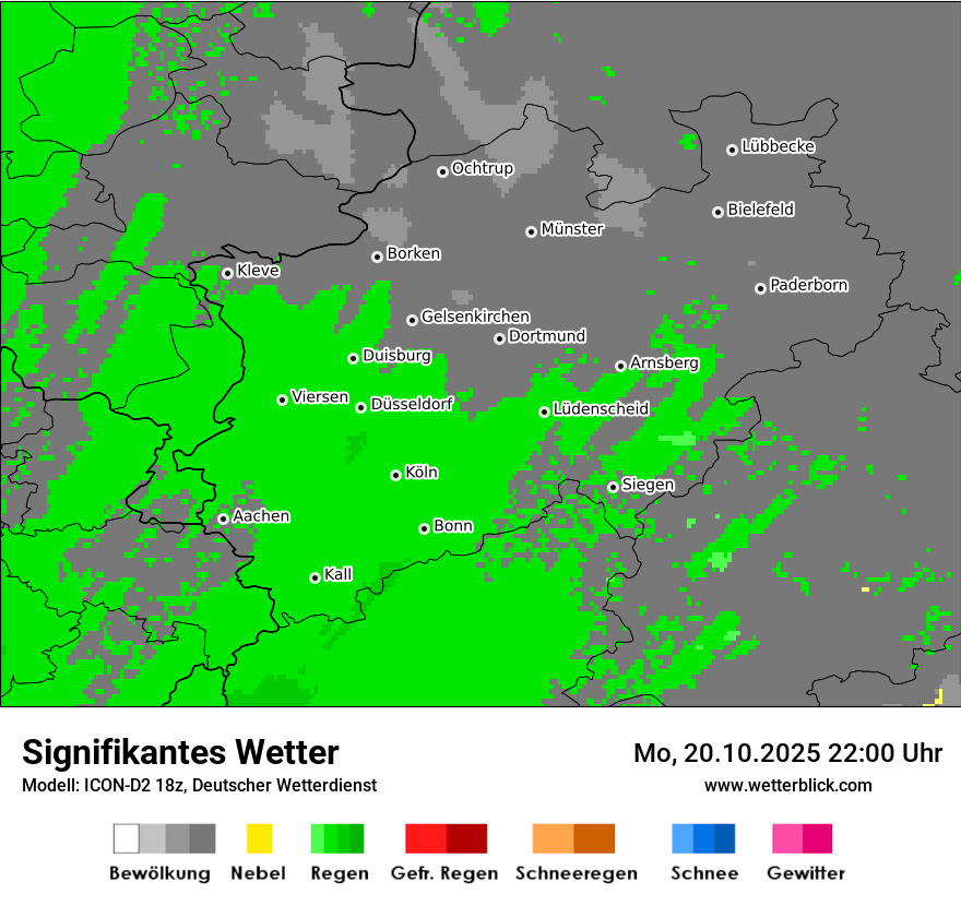 Modellkarten Signifikantes Wetter