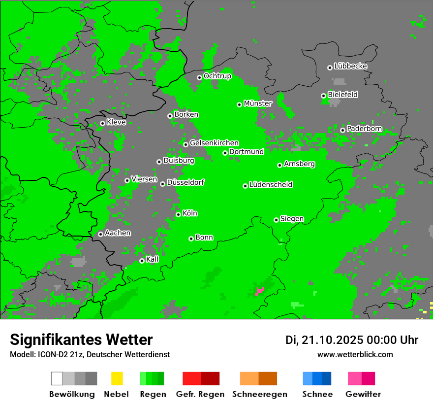 Modellkarten Signifikantes Wetter