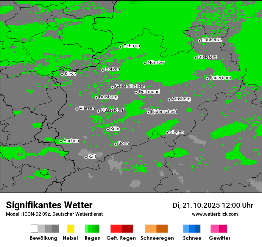 Modellkarten Signifikantes Wetter