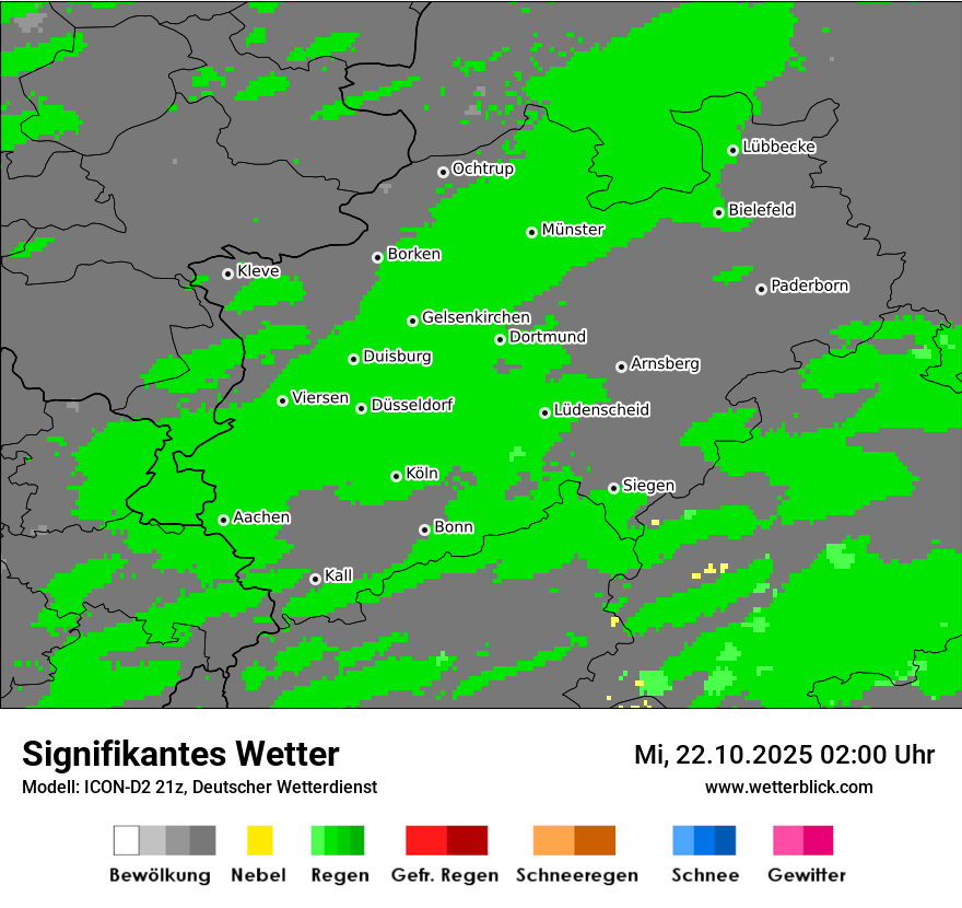Modellkarten Signifikantes Wetter