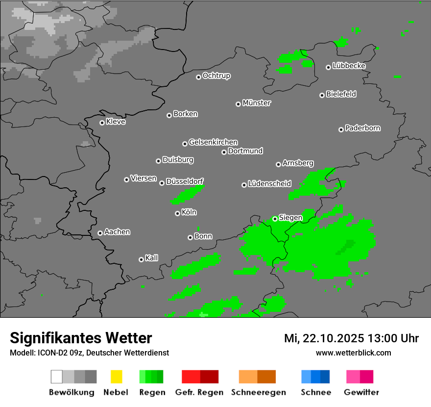 Modellkarten Signifikantes Wetter