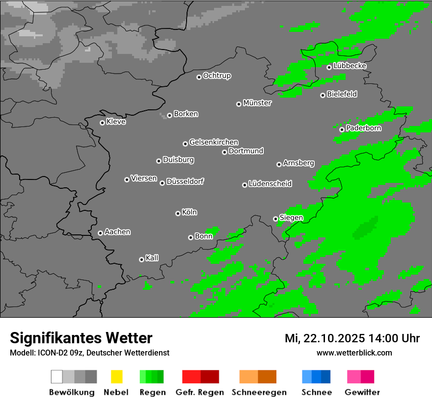 Modellkarten Signifikantes Wetter