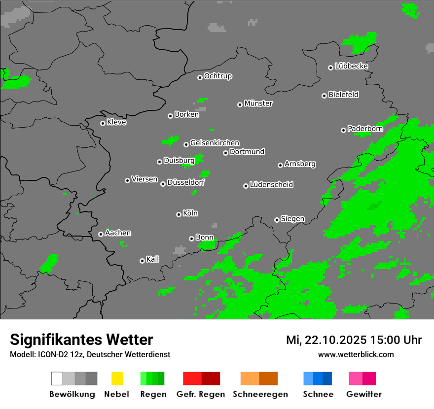 Modellkarten Signifikantes Wetter