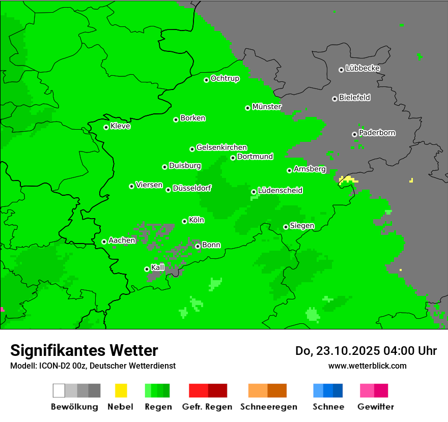 Modellkarten Signifikantes Wetter