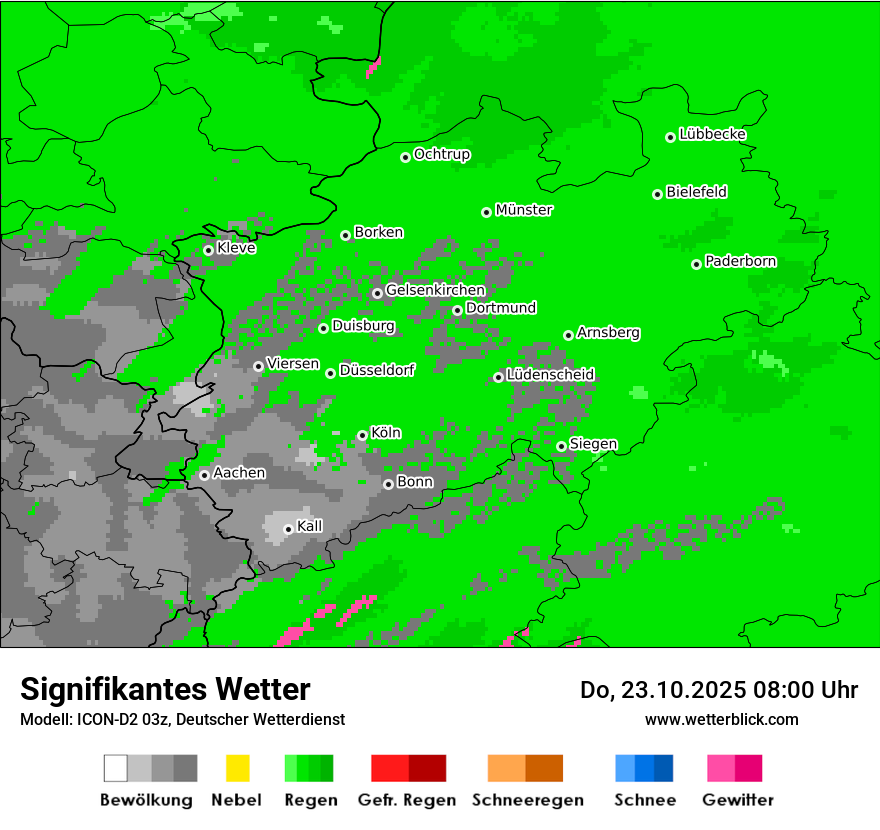 Modellkarten Signifikantes Wetter