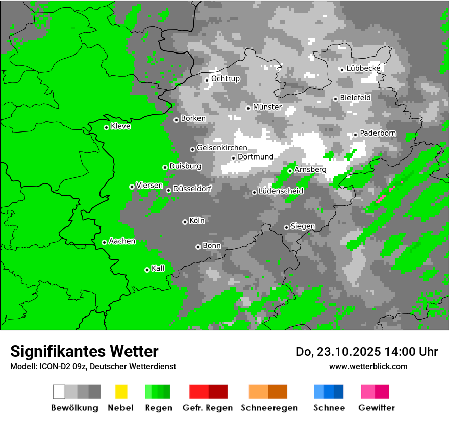 Modellkarten Signifikantes Wetter