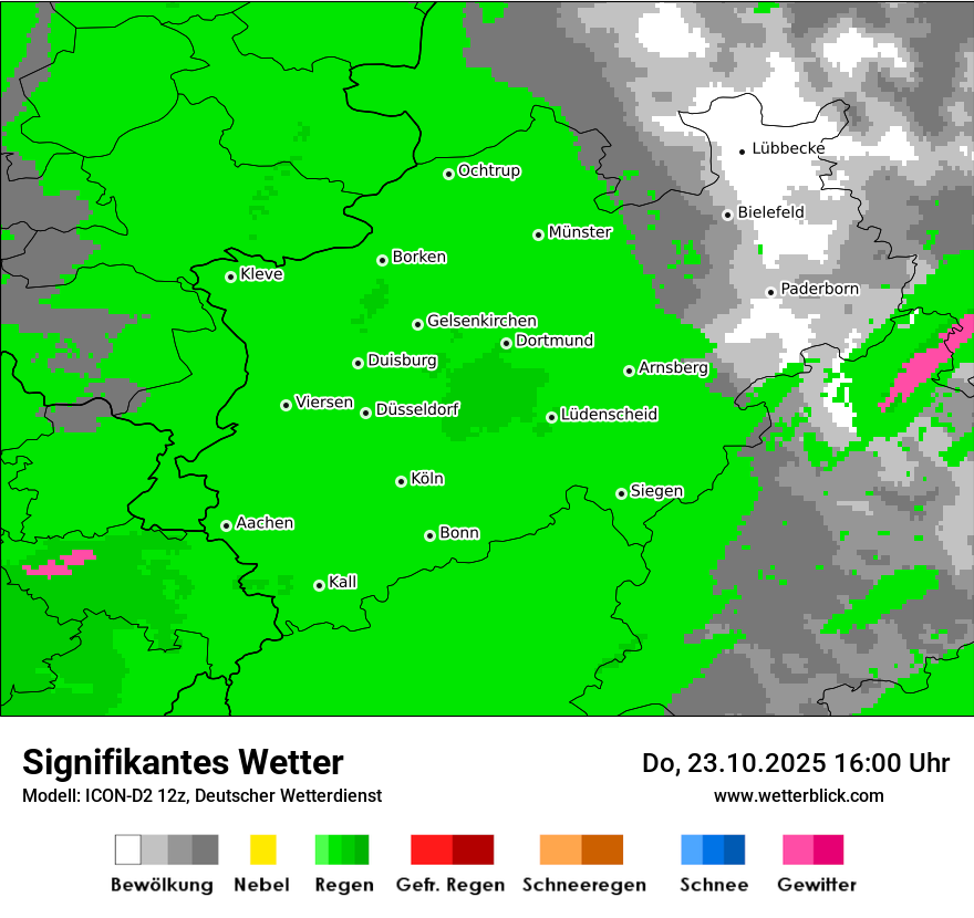 Modellkarten Signifikantes Wetter
