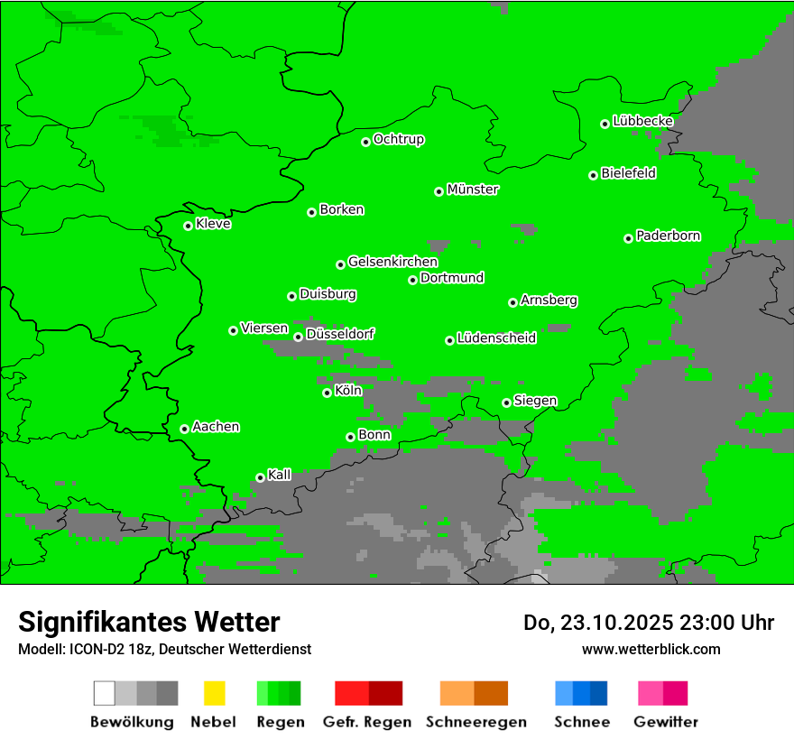 Modellkarten Signifikantes Wetter
